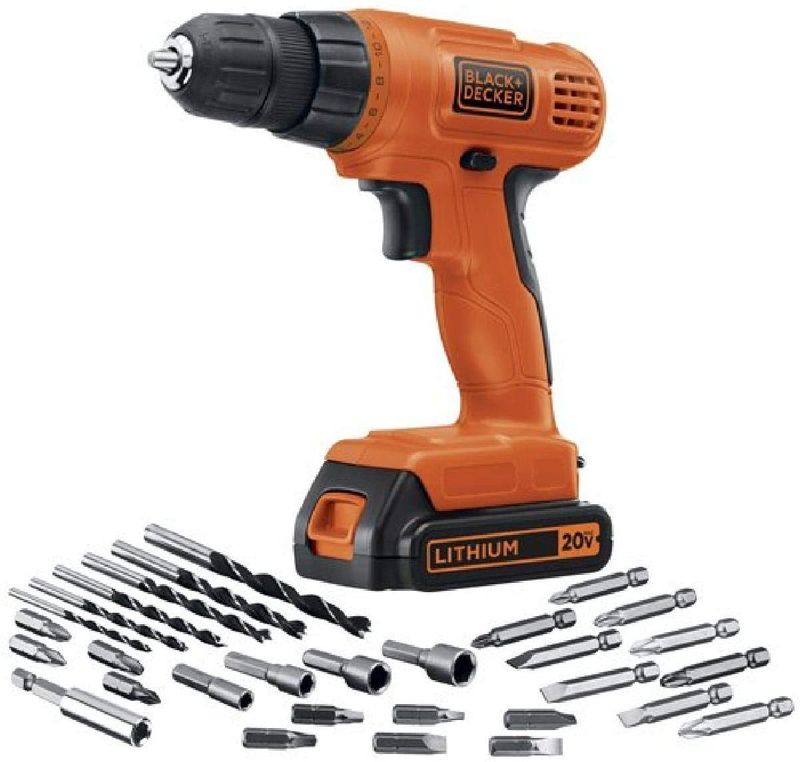 BLACK DECKER 20V MAX Cordless Drill Combo Kit 2 Tool BD2KITCDDI